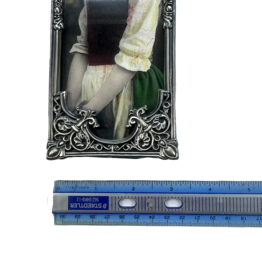 Ornate Metal Photo Frames Set of 3 Ornate Brass Silver Victorian Gothic Vintage